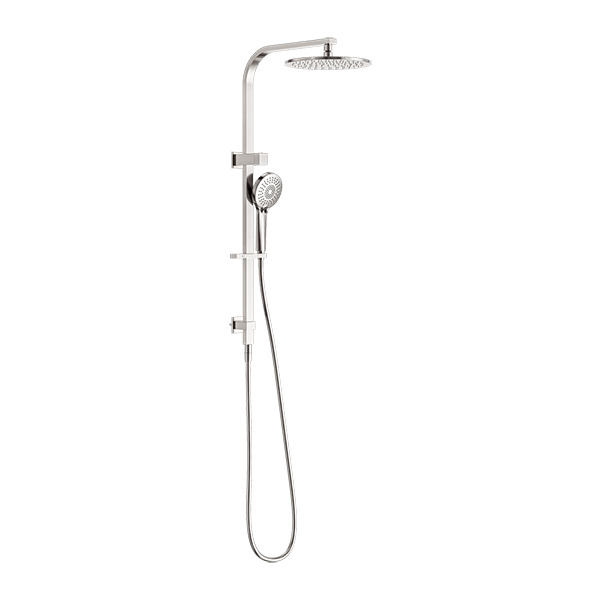 Bianca Twin Shower Set | Nero - Hera BathwareBrushed Nickel