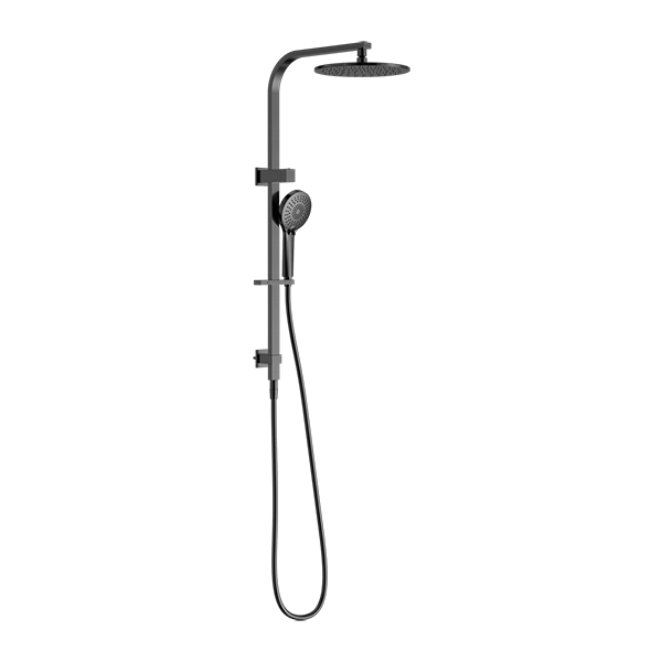 Bianca Twin Shower Set | Nero - Hera BathwareGun Metal