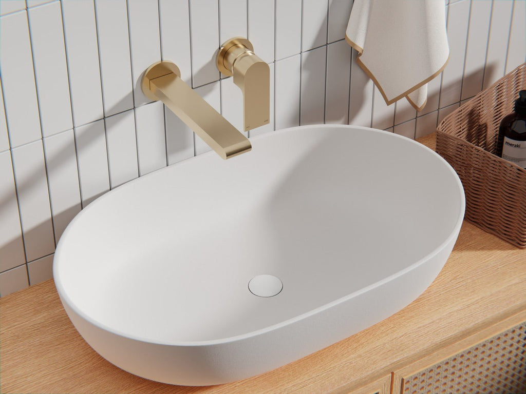 BIANCA Wall Basin Mixer Seperate - Hera BathwareBrushed Gold187mm