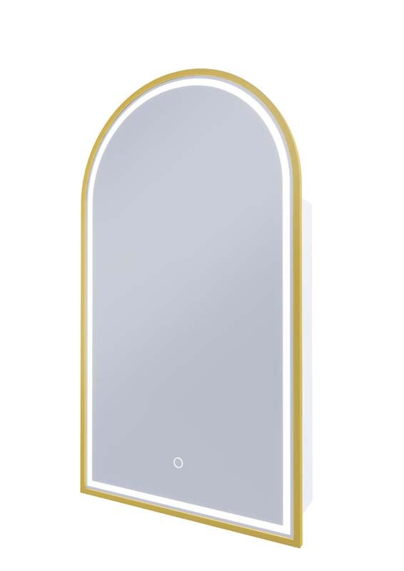 Blanca LED Shaving Cabinet | Remer - Hera Bathware X Remer BR50D - NG | Nordic Gold