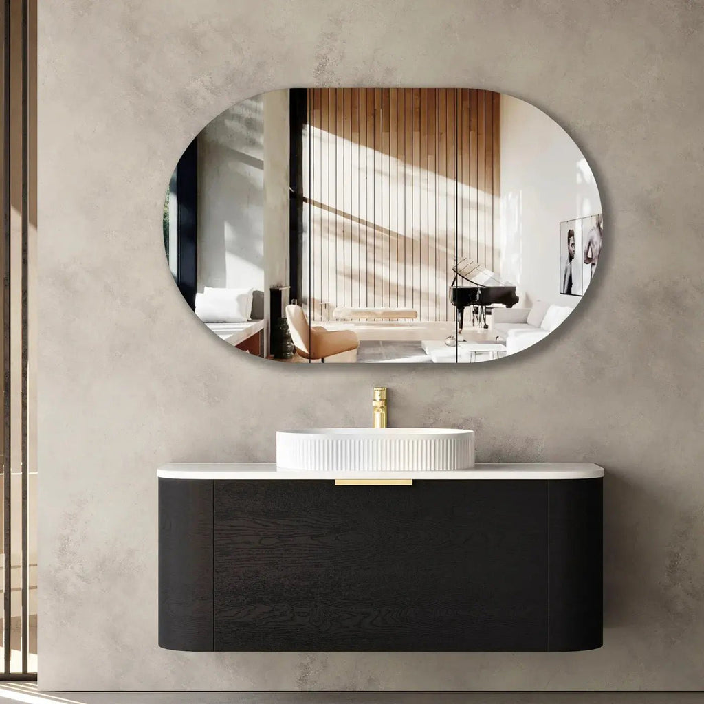 Bondi Black Oak 1200mm Wall Hung Vanity - Hera Bathware