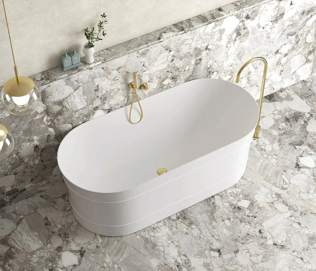 Bondi Matte White Free Standing Bathtub - Hera Bathware1500mmMatte White