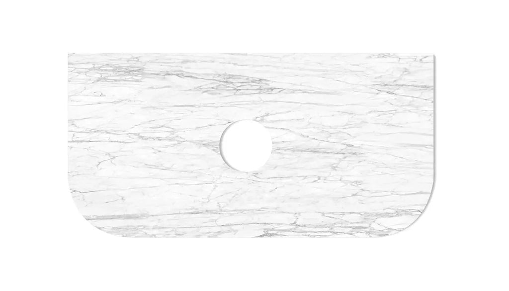 BONDI NATURAL CARRARA WHITE MARBLE 600X460X18MM - NTH OR 12 TH ONLY - Hera Bathware900