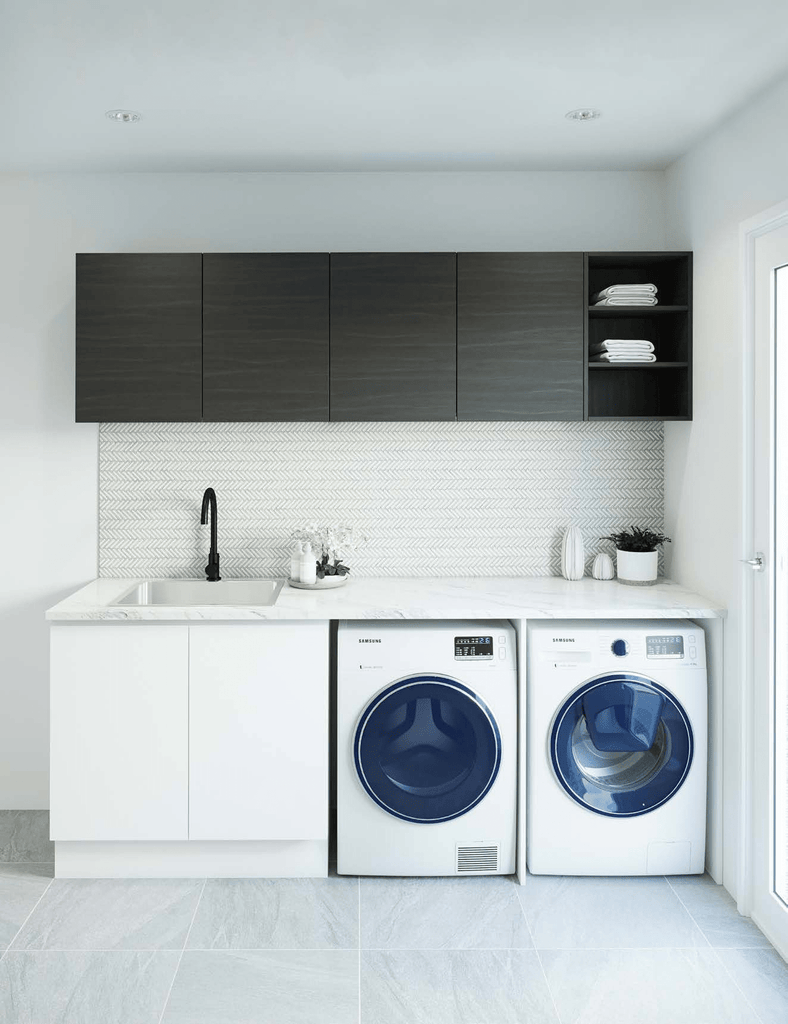 Bottega Oak Cabinets Laundry Bundle - Hera Bathware X Timberline |
