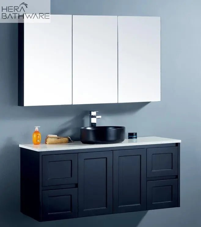 Brighton Shaving Cabinet | 600 - 1500mm | Sunny - Hera Bathware600mmMatte Black