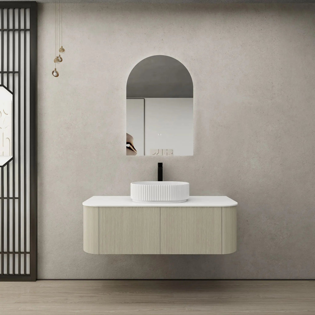 Bronte Coastal Oak Wall Hung Vanity 1200mm - Hera Bathware