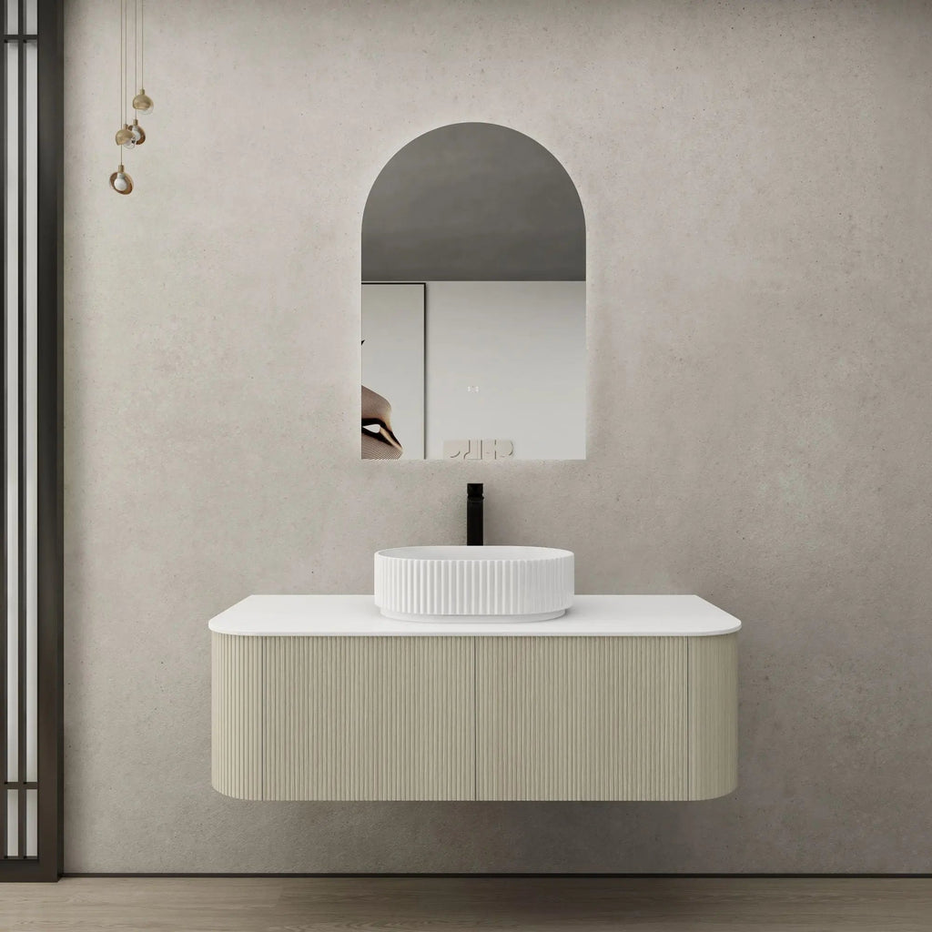 Bronte Coastal Oak Wall Hung Vanity 1200mm - Hera Bathware