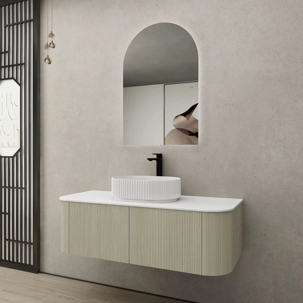 Bronte Coastal Oak Wall Hung Vanity 1200mm - Hera Bathware