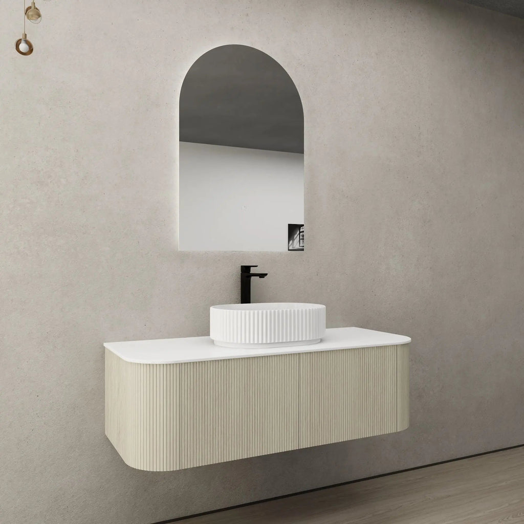Bronte Coastal Oak Wall Hung Vanity 1200mm - Hera Bathware