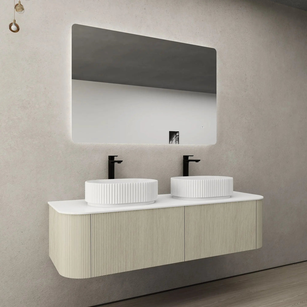 Bronte Coastal Oak Wall Hung Vanity 1500mm - Hera Bathware