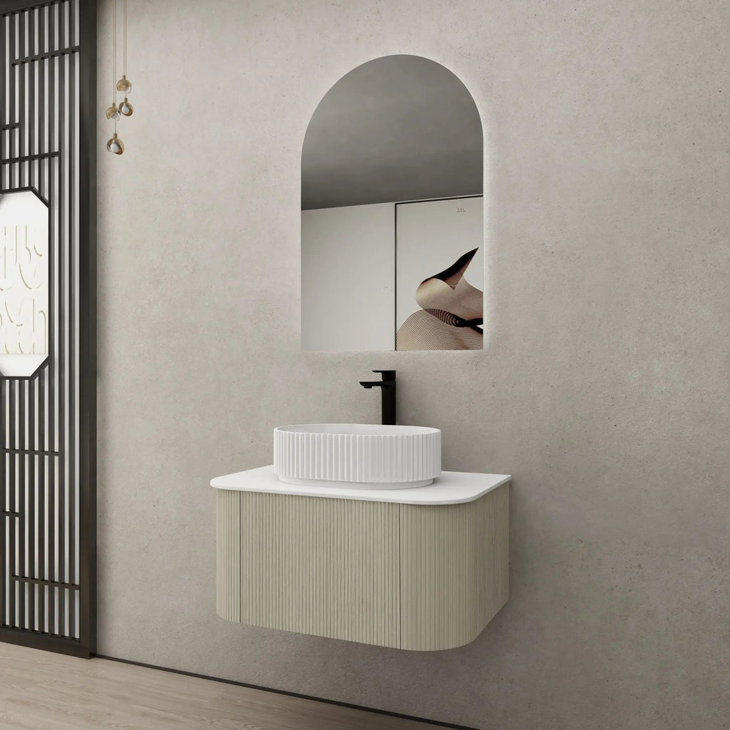 Bronte Coastal Oak Wall Hung Vanity 750mm - Hera Bathware