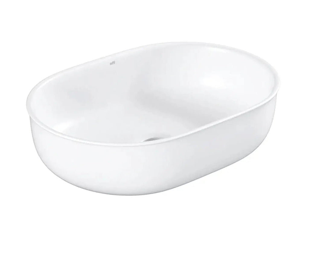 Bronte Oval Above Counter Basin - Hera BathwareGloss White
