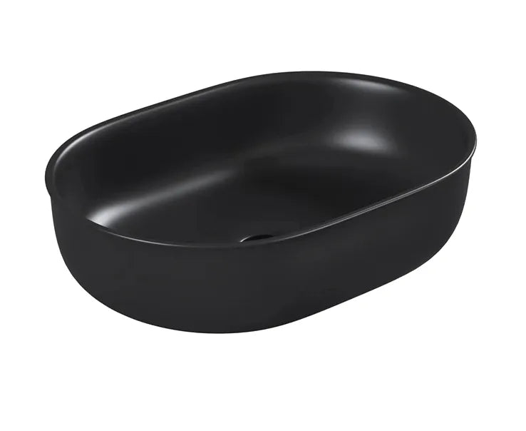 Bronte Oval Above Counter Basin - Hera BathwareMatte Black