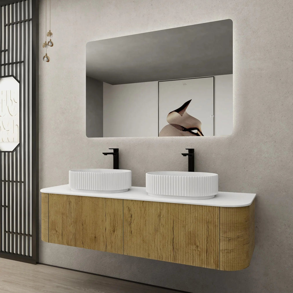 Bronte Prime Oak Wall Hung Vanity 1500mm - Hera Bathware