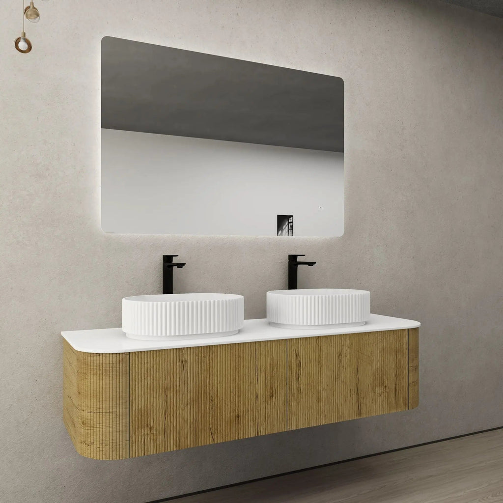 Bronte Prime Oak Wall Hung Vanity 1500mm - Hera Bathware
