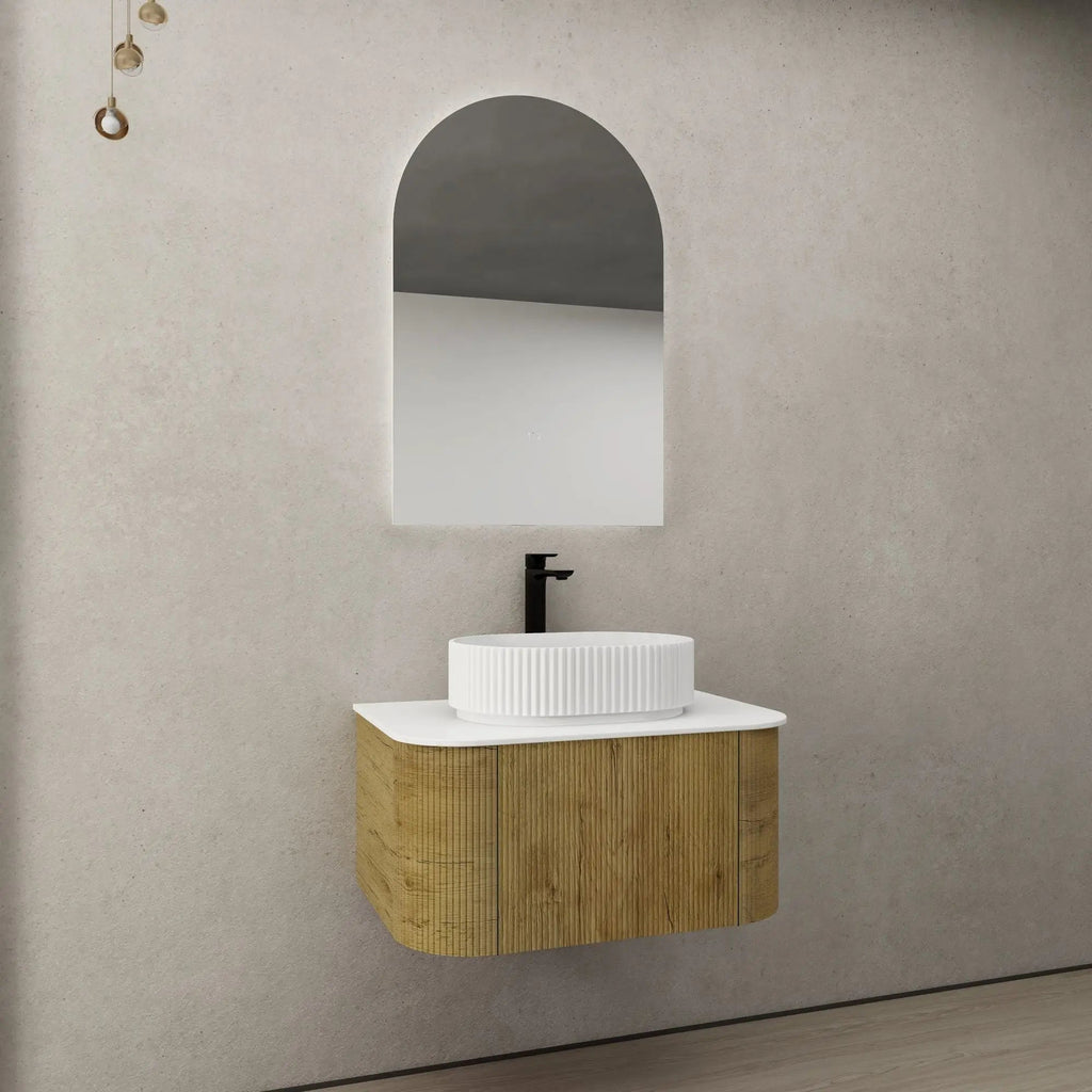 Bronte Prime Oak Wall Hung Vanity 750mm - Hera Bathware