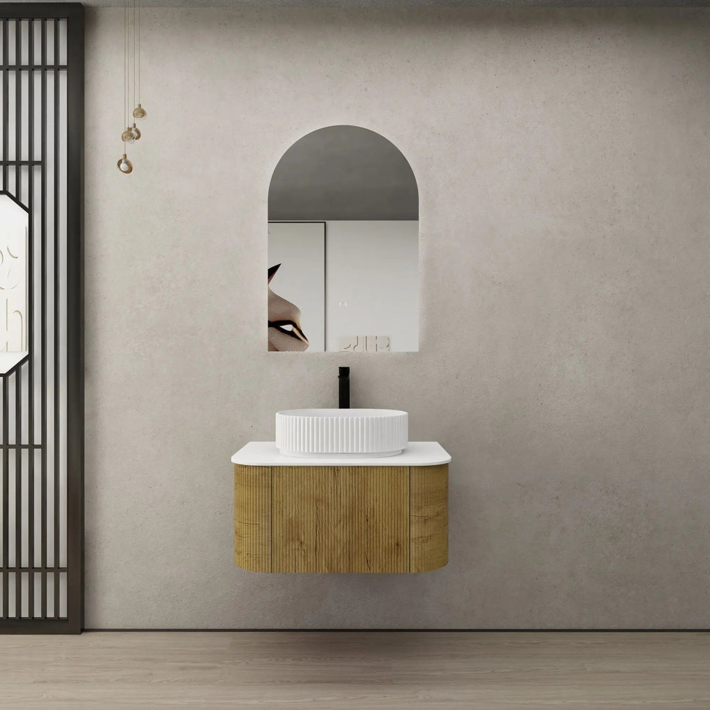 Bronte Prime Oak Wall Hung Vanity 750mm - Hera Bathware