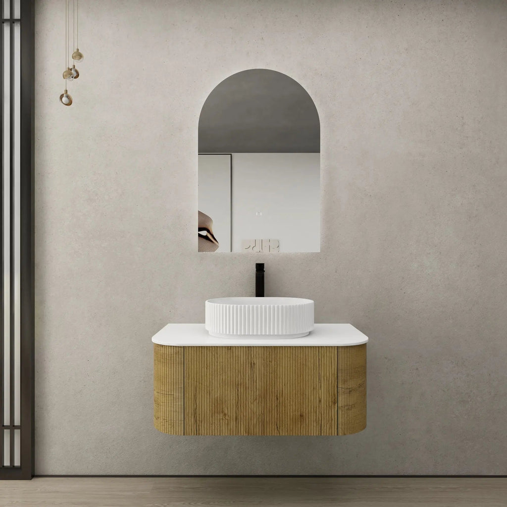 Bronte Prime Oak Wall Hung Vanity 900mm - Hera Bathware