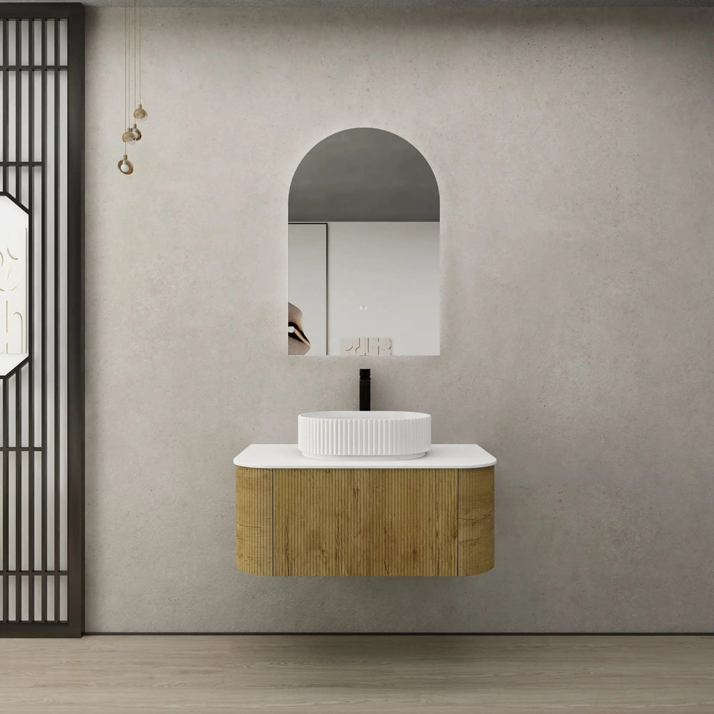 Bronte Prime Oak Wall Hung Vanity 900mm - Hera Bathware