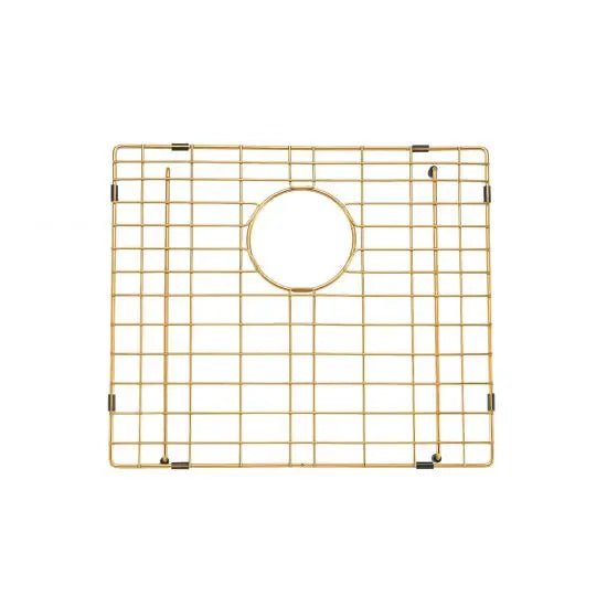Brushed Gold 440x440x205mm Satin Stainless Steel Handmade Single Bowl Sink for Flush Mount and Undermount - Hera BathwareBrushed Gold