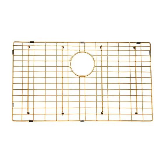 Brushed Gold 762x457x254mm 1.2mm Handmade Single Bowl Top/Undermount Kitchen/Laundry Sink - Hera BathwareBrushed Gold