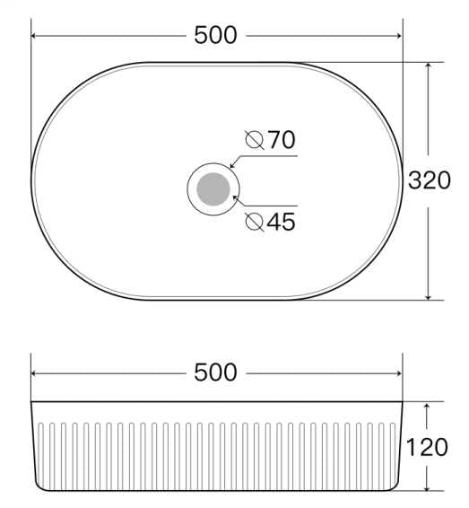 CADEL Above Counter Basin - Hera BathwareMatte White