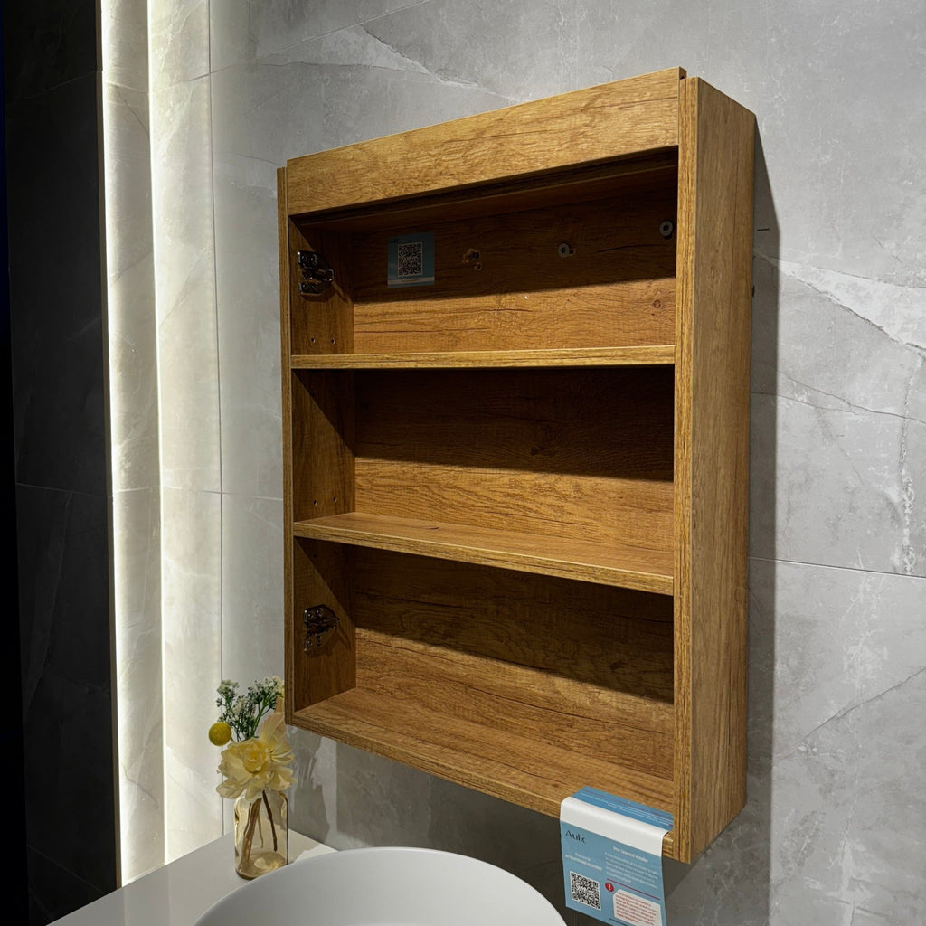 Canterbury Led Shaving Cabinet - Hera BathwareMatte WhiteBrushed Gold