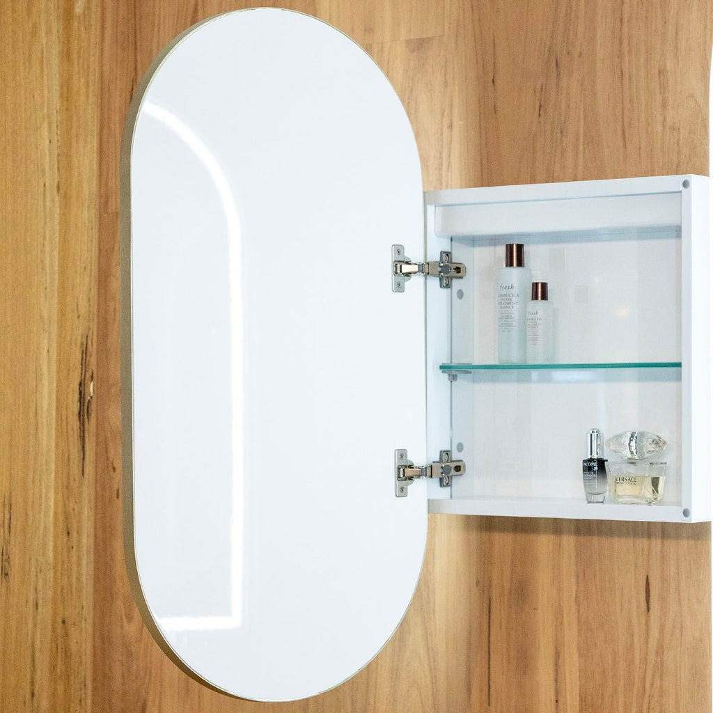 Capsule LED Shaving Cabinet | Remer - Hera Bathware X Remer CR45D - MB | Matte Black