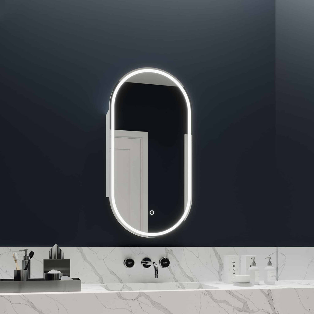 Capsule LED Shaving Cabinet | Remer - Hera Bathware X Remer CR45D | No Frame