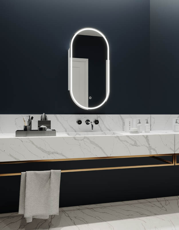 Capsule LED Shaving Cabinet - Hera BathwareNo Frame