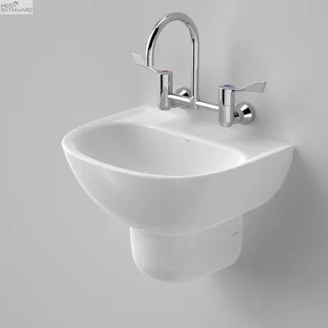 CARE 500 Wall Basin (WITH GERMGARD®) - Hera BathwareGloss White0 Tap