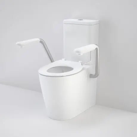 Care 660 Cleanflushed® WFCC Easy Height suite with Armrests and SF Seat - Hera BathwareGloss WhiteCaravelle Single Flap Seat White - with GERMGARD®