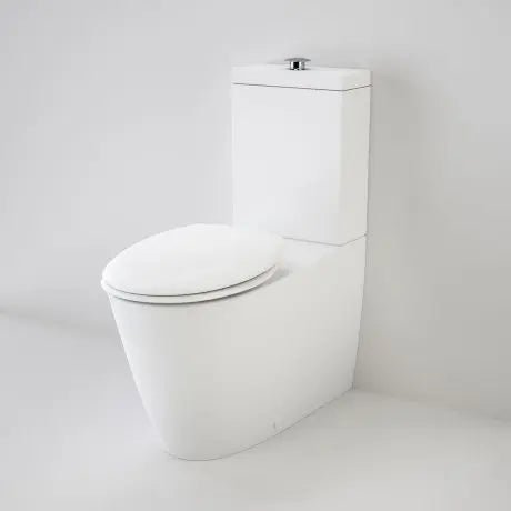 Care 800 Cleanflushed® Wall faced toilet suite with Double Flap Seat - with GERMGARD® - Hera BathwareGloss White