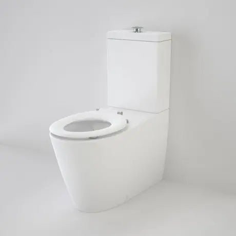 Care 800 Cleanflushed® Wall faced toilet suite with single flap seat - with GERMGARD® - Hera BathwareGloss WhitePedigree II Care Single Flap Seat - Anthracite Grey