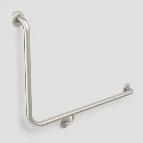 CARE Support Grab Rail - 90 Degree Angled 960x600mm - Hera BathwareBrushed NickelLeft Angled