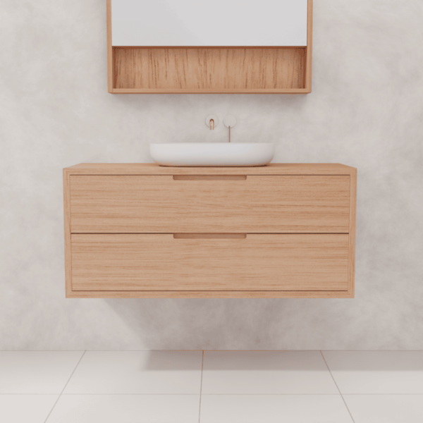 Carini Victorian Ashwood Cabinet Only With Waterfall Sides | Fifth Avenue - Hera Bathware1200mm