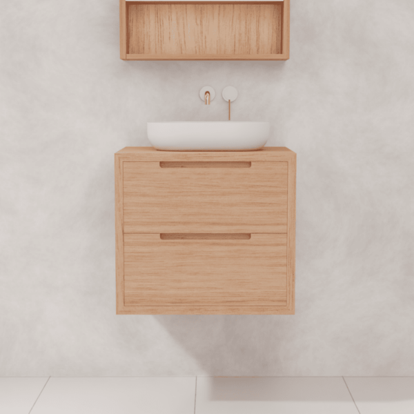 Carini Victorian Ashwood Cabinet Only With Waterfall Sides | Fifth Avenue - Hera Bathware600mm