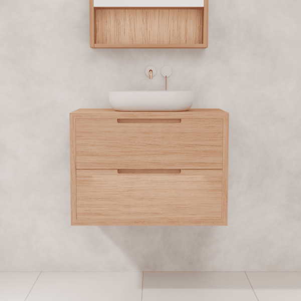 Carini Victorian Ashwood Cabinet Only With Waterfall Sides | Fifth Avenue - Hera Bathware750mm