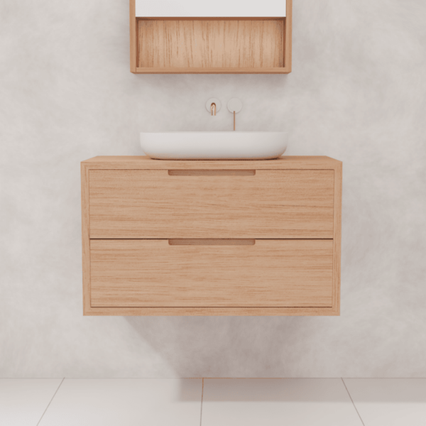 Carini Victorian Ashwood Cabinet Only With Waterfall Sides | Fifth Avenue - Hera Bathware900mm