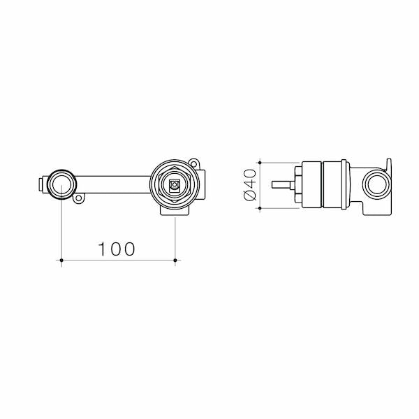 Caroma EasySwitch Universal Wall Basin / Bath Mixer Inwall Body - Hera Bathware