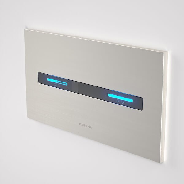 Caroma Smart Command Invisi II Flush Panel | Caroma - Hera Bathware X Caroma 238000BN2 | Brushed Nickel