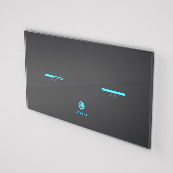 Caroma Smart Command Invisi II Flush Panel | Caroma - Hera Bathware X Caroma 238010B | Satin Black
