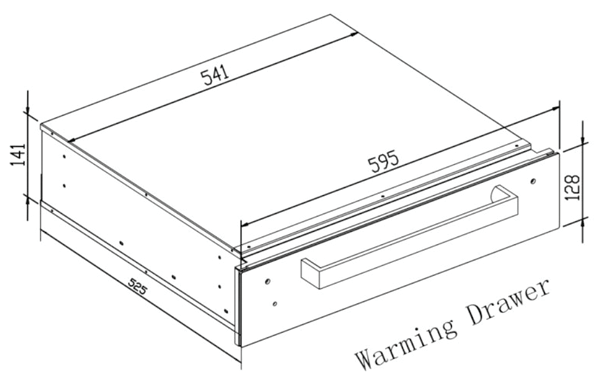 Carysil Warming Drawer 14 cm Height | Black| Carysil - Hera BathwareBlack GlassCarysil Appliances