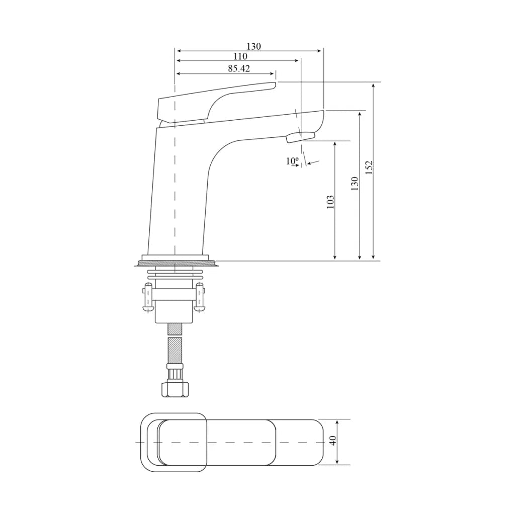 Chaser Basin Mixer | BellaVista - Hera Bathware X Bella Vista BM - 12 | Chrome