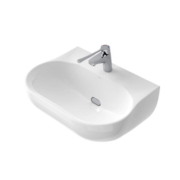 CLINIC Wall Basin 600mm | CAROMA - Hera Bathware0 Tap