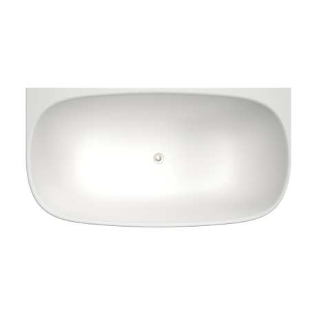 CONTURA II Back To Wall Freestanding Bathtub 1500mm | CAROMA - Hera BathwareMatte White