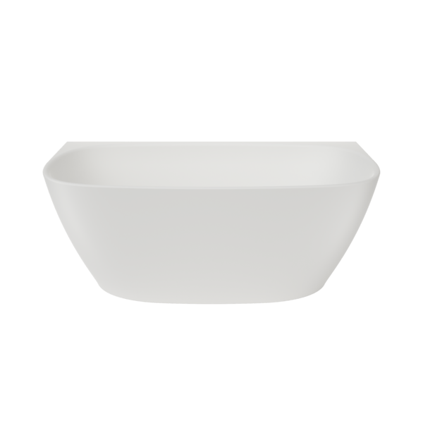 CONTURA II Back To Wall Freestanding Bathtub 1500mm | CAROMA - Hera BathwareMatte White