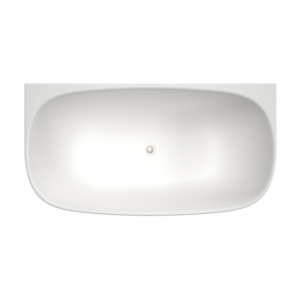 CONTURA II Back To Wall Freestanding Bathtub 1500mm | CAROMA - Hera BathwareWhite