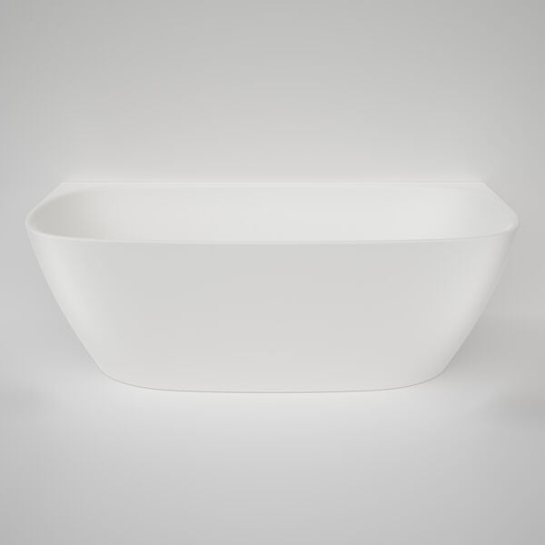 CONTURA II Back To Wall Freestanding Bathtub 1700mm | CAROMA - Hera BathwareMatte White