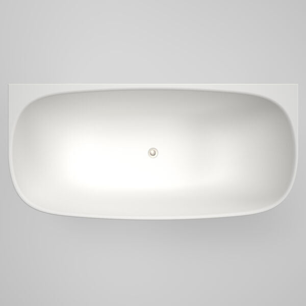 CONTURA II Back To Wall Freestanding Bathtub 1700mm | CAROMA - Hera BathwareMatte White